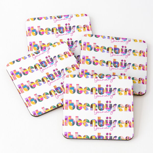 Item preview, Ibbenbüren, Germany, Vibrant Abstract City Typography Art designed and sold by Wanderful-roads.