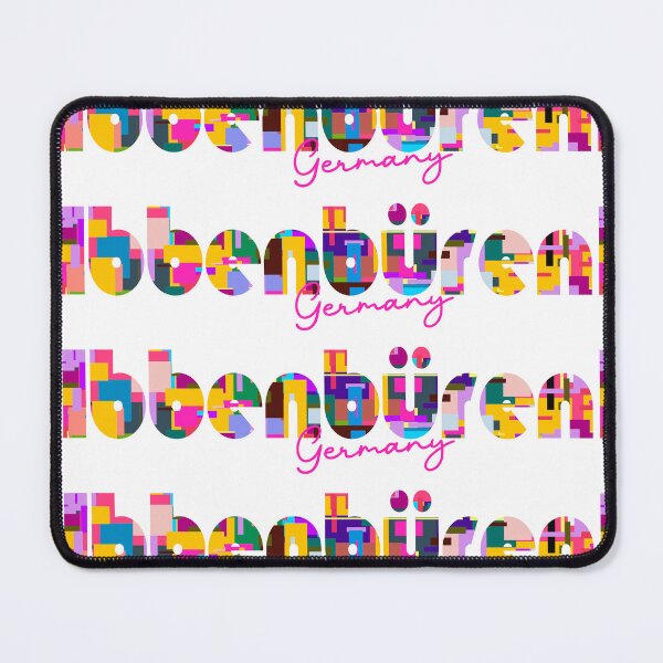 Item preview, Ibbenbüren, Germany, Vibrant Abstract City Typography Art designed and sold by Wanderful-roads.