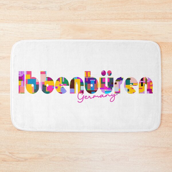 Item preview, Ibbenbüren, Germany, Vibrant Abstract City Typography Art designed and sold by Wanderful-roads.