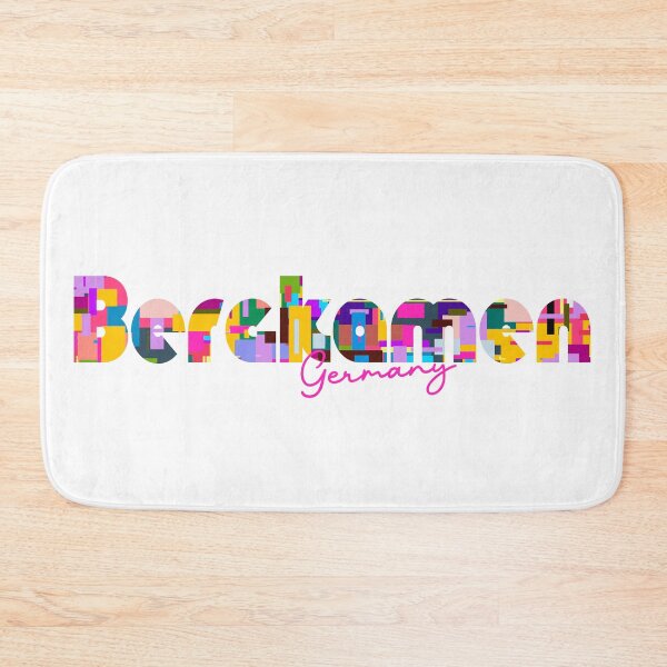 Item preview, Bergkamen, Germany, Vibrant Abstract City Typography Art designed and sold by Wanderful-roads.
