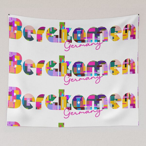 Item preview, Bergkamen, Germany, Vibrant Abstract City Typography Art designed and sold by Wanderful-roads.