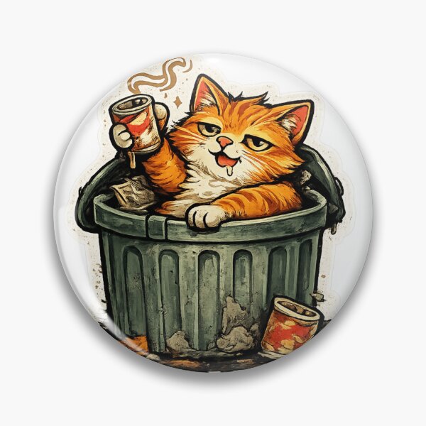 Item preview, Trash Mood Cat Meme Sticker | Funny Introvert Cat Design designed and sold by Dada-arts.