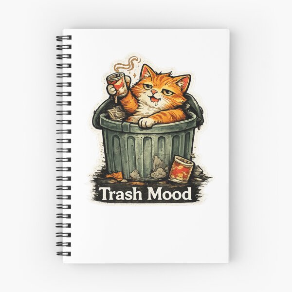 Item preview, Trash Mood Cat Meme Sticker | Funny Introvert Cat Design designed and sold by Dada-arts.