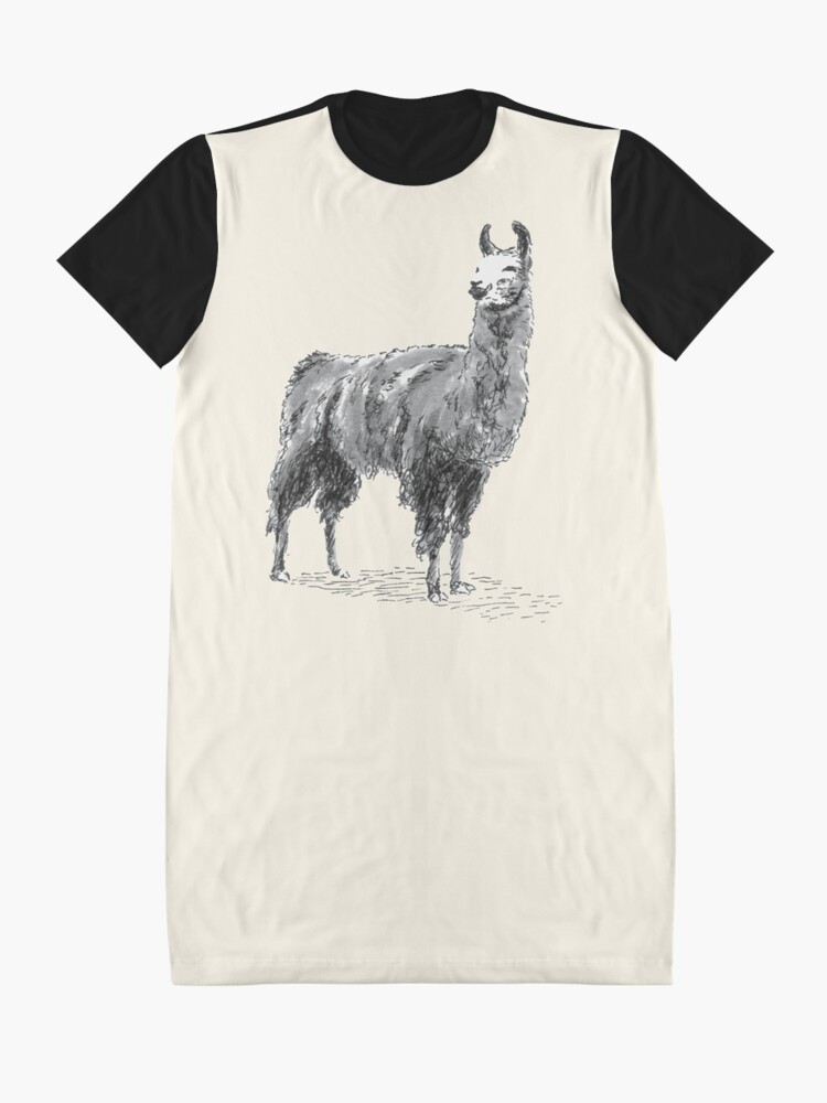 Alternate view of Happy Llama Graphic T-Shirt Dress