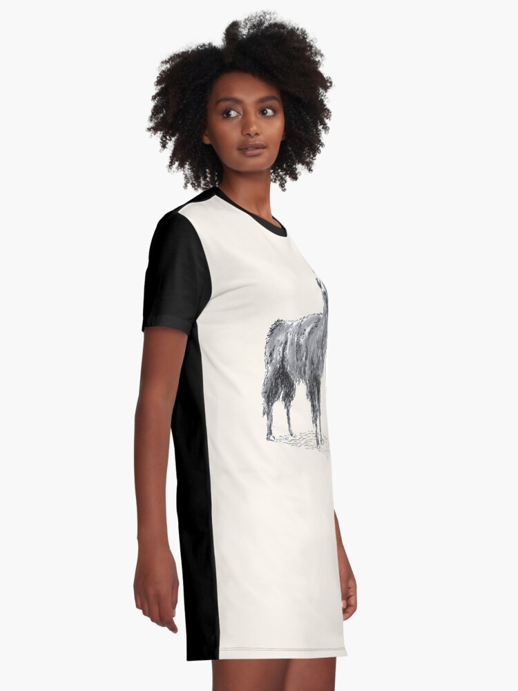 Alternate view of Happy Llama Graphic T-Shirt Dress