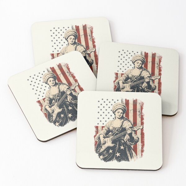 Item preview, Betsy Ross Playing Guitar American Flag designed and sold by SunfullyYours.