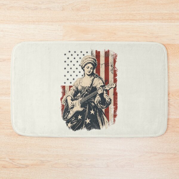 Item preview, Betsy Ross Playing Guitar American Flag designed and sold by SunfullyYours.
