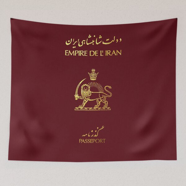 Item preview, Iranian Passport Cover Pre 1979 - Old Passport of Iran designed and sold by Serge Averbukh Art Studio.