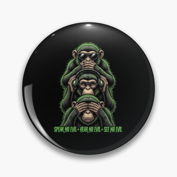 Item preview, Neon Wise Monkeys Speak Hear See No Evil designed and sold by TshirtsOnline-.