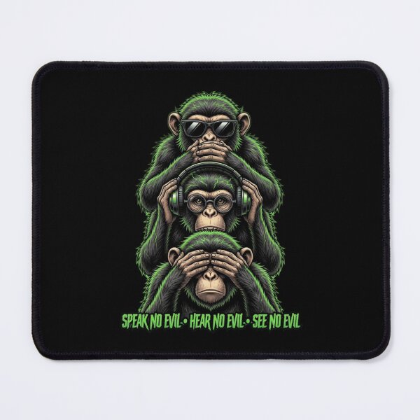 Item preview, Neon Wise Monkeys Speak Hear See No Evil designed and sold by TshirtsOnline-.