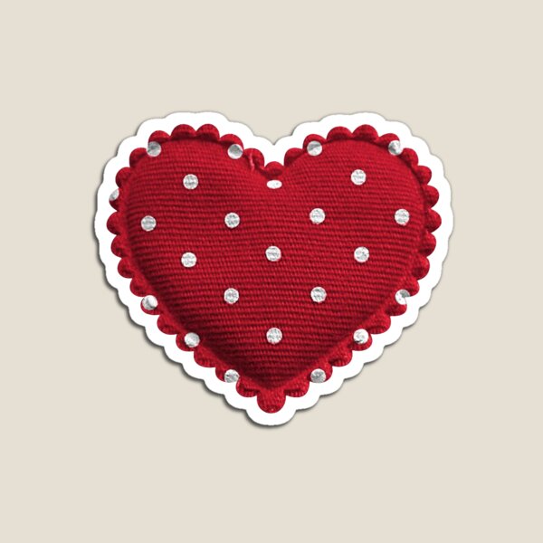 Item preview, Red Polka Dot Heart designed and sold by pots-shop.