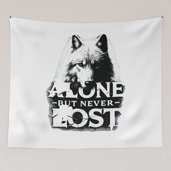Item preview, Alone But Never Lost designed and sold by INKRebelGraphic.