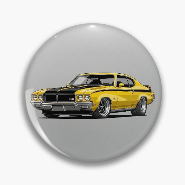 Item preview, Classic 1970 Buick GSX Yellow Muscle Car Vector Illustration designed and sold by Motorline44.