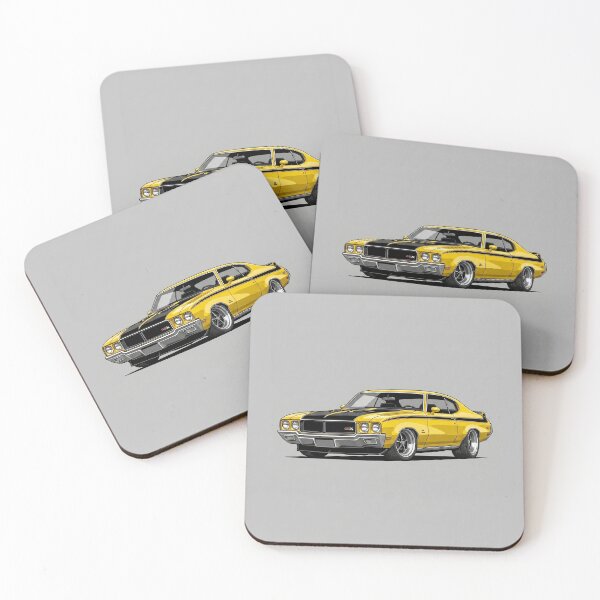 Item preview, Classic 1970 Buick GSX Yellow Muscle Car Vector Illustration designed and sold by Motorline44.