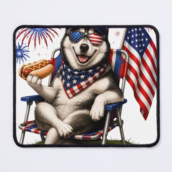 Item preview, Patriotic Husky Shirt, Funny Fourth of July, Husky Lover Gift For Her, USA Husky Dog Mom Shirt, Funny Husky 4th Gift designed and sold by greatmar1.