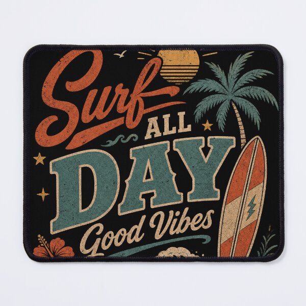 Item preview, Retro Surf All Day Beach Vibes Surfing Illustration  designed and sold by Creatby7030.