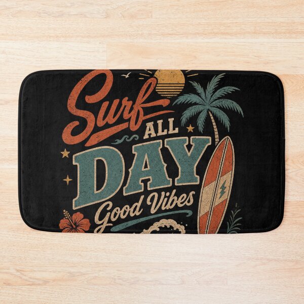 Item preview, Retro Surf All Day Beach Vibes Surfing Illustration  designed and sold by Creatby7030.