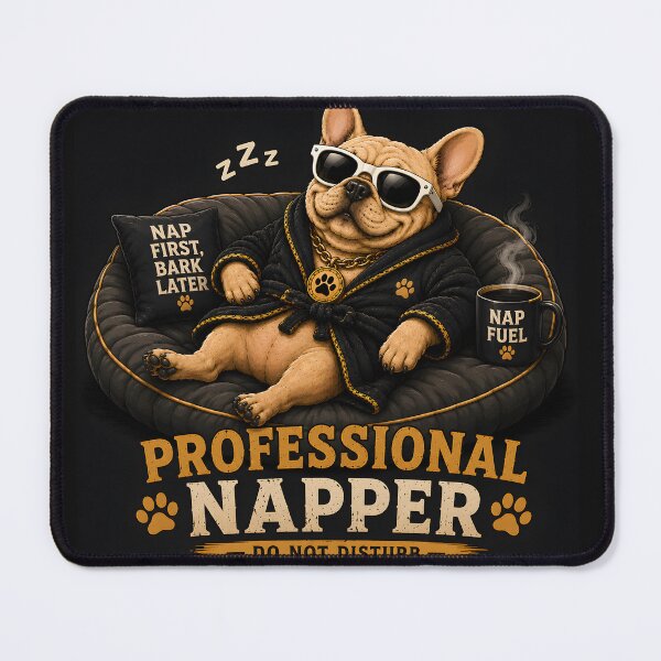 Item preview, Funny French Bulldog Professional Napper designed and sold by MischiefPaws.
