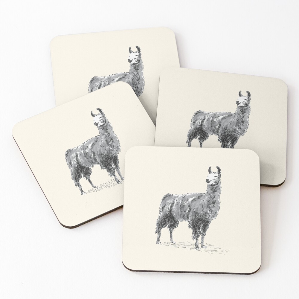 Happy Llama Coasters (Set of 4)