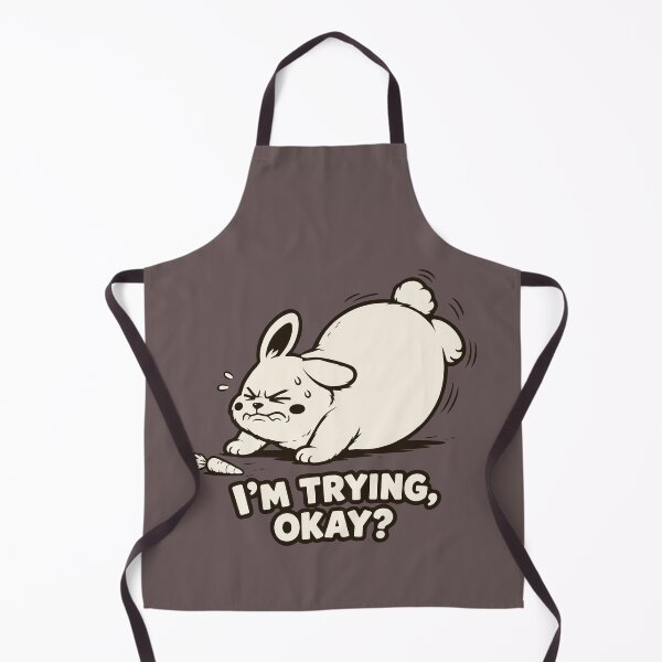 Item preview, I'm Trying Okay Funny Fat Bunny Gym Workout Meme. designed and sold by MalisoStickers.