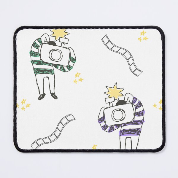 Item preview, Cute camera man pattern (black on white) designed and sold by Boy and Belugee.