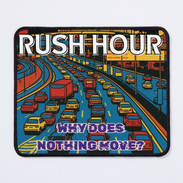Item preview, Funny Rush Hour Traffic Jam Illustration designed and sold by Tresciak.