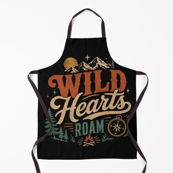 Item preview, Wild Hearts Roam Vintage Mountain Camping Design designed and sold by Creatby7030.