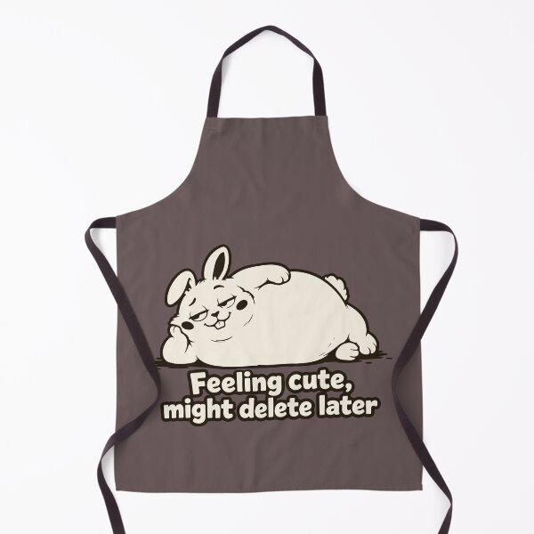 Item preview, Feeling Cute Might Delete Later - Funny Chonky Bunny Meme. designed and sold by MalisoStickers.