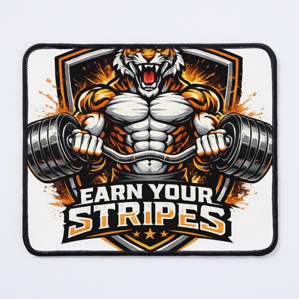 Item preview, Earn Your Stripes Gym Tiger Bodybuilding designed and sold by Digistore1221.