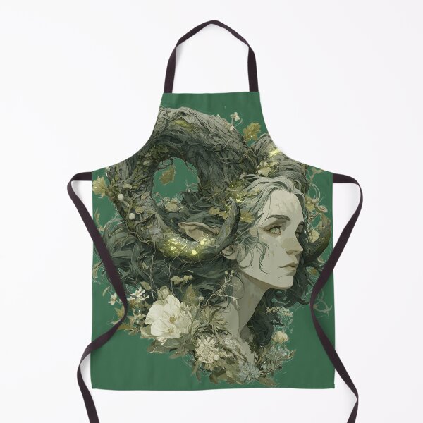 Item preview, Forest Horned Goddess Fantasy Portrait designed and sold by MythicMood.