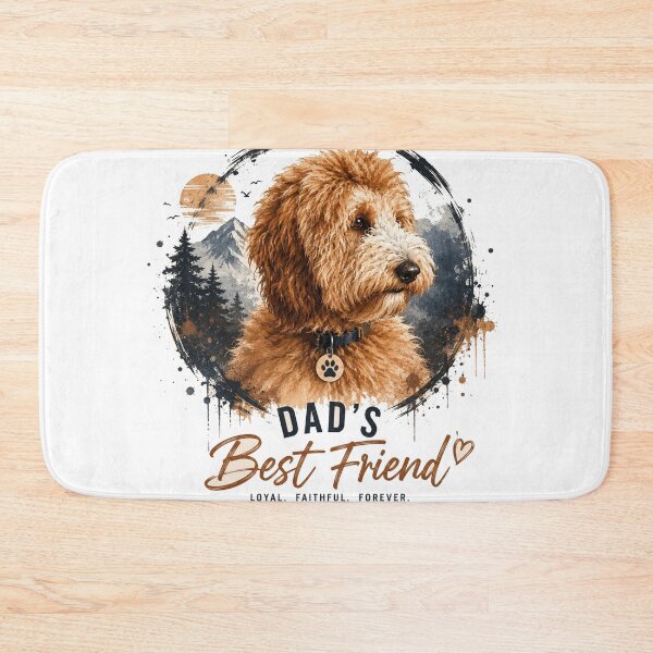 Item preview, Dad's Best Friend Golden Dog Art designed and sold by HeroDad.