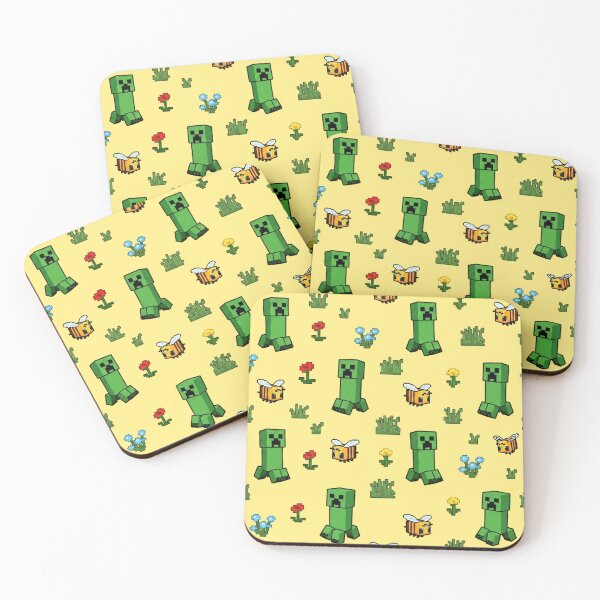 Item preview, Minecraft Creeper Bees Pattern designed and sold by LyssasMindArt.