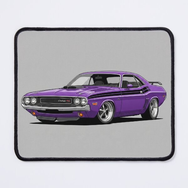 Item preview, Classic 1970 Dodge Challenger RT Purple Muscle Car Illustration designed and sold by Motorline44.