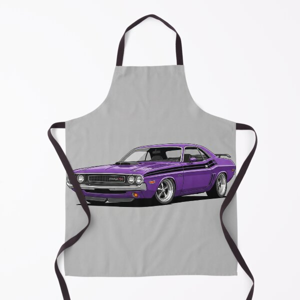 Item preview, Classic 1970 Dodge Challenger RT Purple Muscle Car Illustration designed and sold by Motorline44.