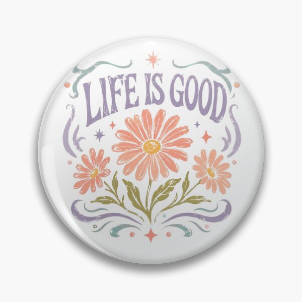 Item preview, Life Is Good Retro Floral Vintage Design designed and sold by AveniaOficial.