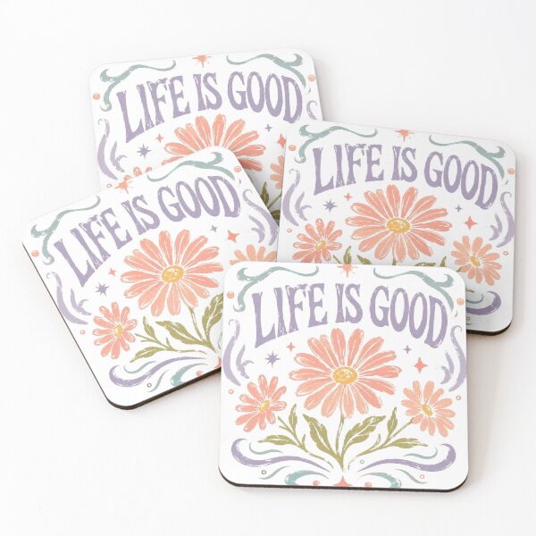 Item preview, Life Is Good Retro Floral Vintage Design designed and sold by AveniaOficial.