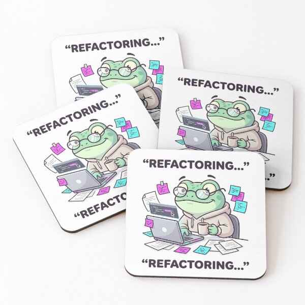 Item preview, Funny Coding Frog Refactoring Computer Programmer designed and sold by Urben Loop.