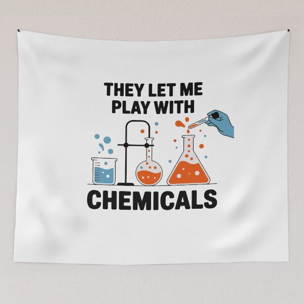 Item preview, They Let Me Play With Chemicals Funny Chemistry Lab designed and sold by yoddel.