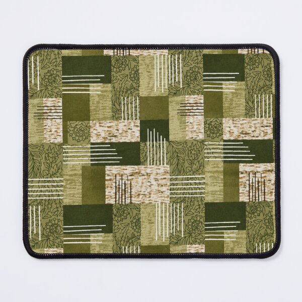Item preview, Vintage Olive Green Geometric Patchwork Pattern designed and sold by CoolGTees.