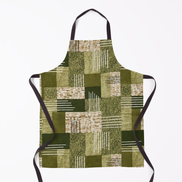 Item preview, Vintage Olive Green Geometric Patchwork Pattern designed and sold by CoolGTees.