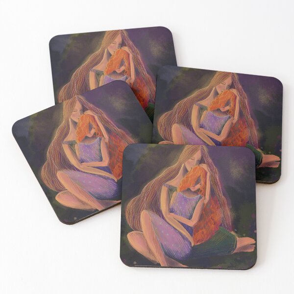 Item preview, Mother and Daughter Embrace Art Mothers Day Family Gift designed and sold by ArtbyLanaN.