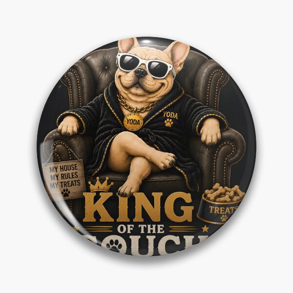 Item preview, French Bulldog King Of The Couch designed and sold by MischiefPaws.