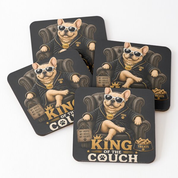 Item preview, French Bulldog King Of The Couch designed and sold by MischiefPaws.