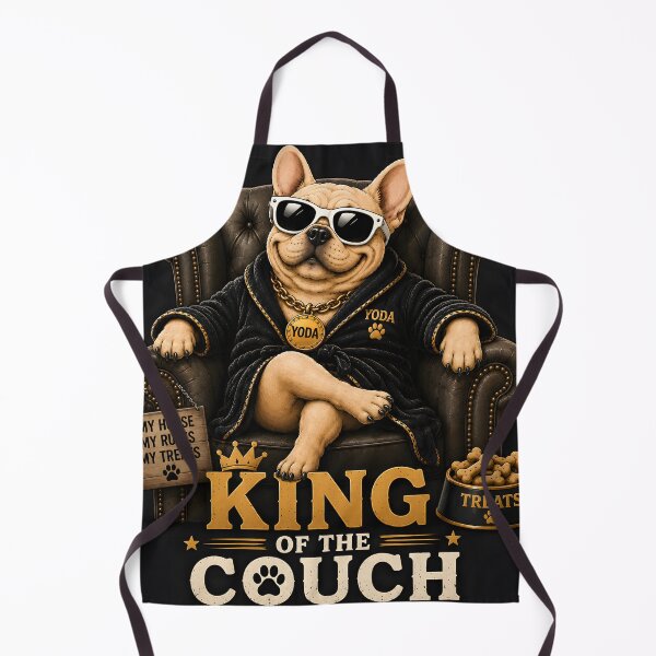 Item preview, French Bulldog King Of The Couch designed and sold by MischiefPaws.