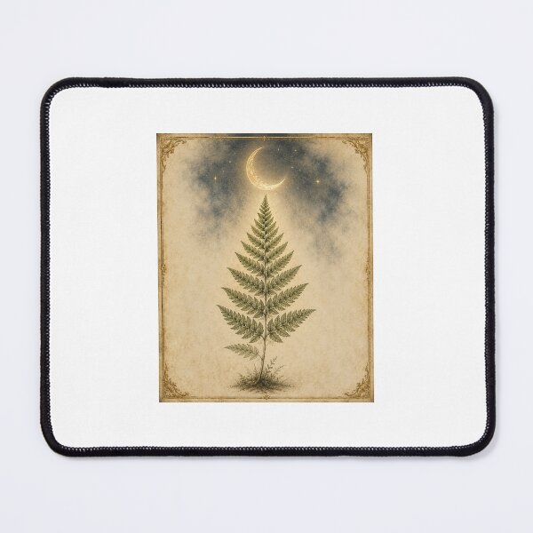 Item preview, Moonlit Fern Botanical Print — Celestial Cottagecore Woodland Wall Art designed and sold by Brackenlume Studio.