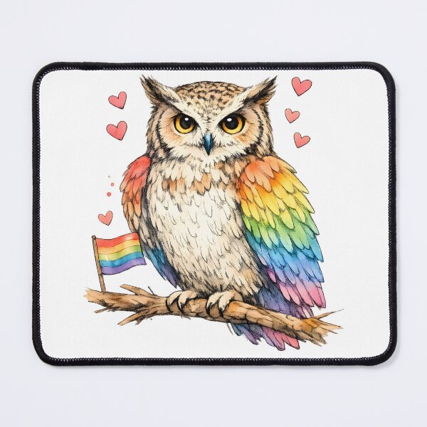 Item preview, Love Wins Rainbow Owl designed and sold by PatiImagination.