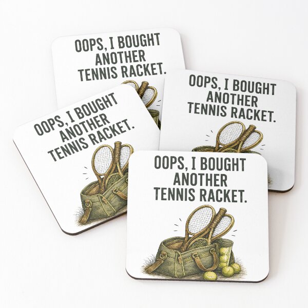 Item preview, Funny Tennis Shirt, Oops I Bought Another Tennis Racket Tee, Tennis Lover Gift, Tennis Player Graphic Tee designed and sold by greatmar1.