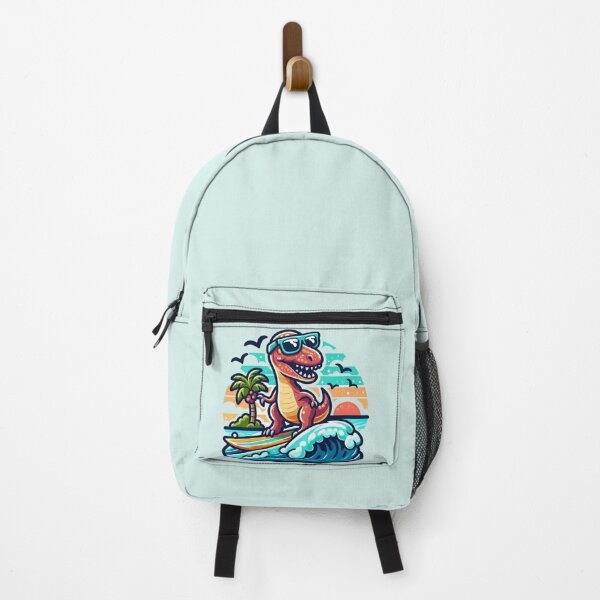 Item preview, Cute T-Rex Dinosaur Surfing on a Wave designed and sold by NerdiPop.