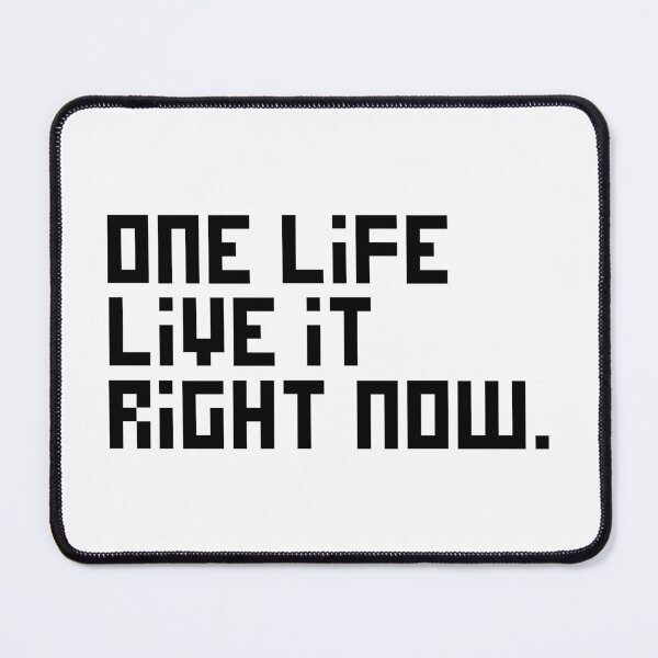 Item preview, One Life Live It Right Now - Retro Pixel Art Quote Typography Design designed and sold by tonylau81.