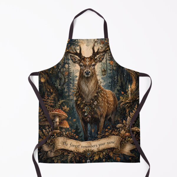 Item preview, The Forest Remembers Your Name — Mystical Deer Dark Cottagecore Enchanted Forest Watercolor Art Print designed and sold by AbderraimArt.